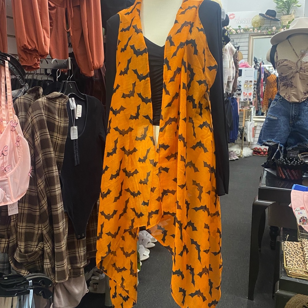 Orange Bat Cardigan